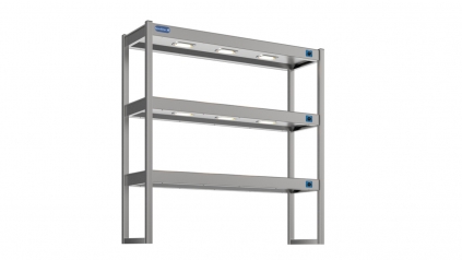 Stainless Steel 3 Tier Heated Gantry 1200mm X 300mm X 1050mm