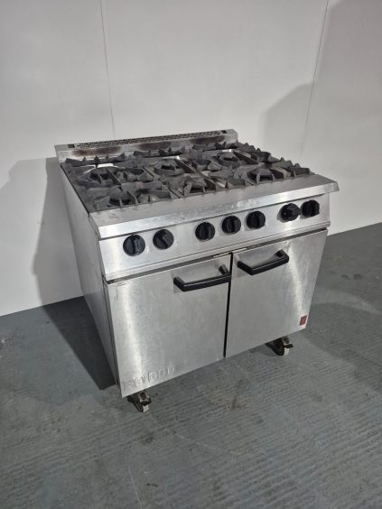 Falcon Dominator 6 Burner Natural Gas Range Oven On Castors