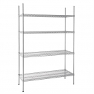 Vogue 4 Tier Wire Shelving Kit 1220x460mm