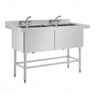 Vogue Double Bowl Deep Pot Sink
