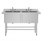 Vogue Double Bowl Deep Pot Sink