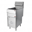 MJSFF90 Gas Fryer Free Standing Single Tank with Twin Baskets 3 Burner 18L