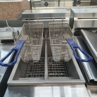 MJSFF102 Electric Free Standing Fryer Twin Tank Double Basket X2 10L