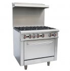 Infernus 36X 6 Burner Gas Range Oven With Splashback