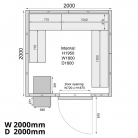 Tefcold 2m x 2m Walk In Refrigerated Cold Room