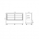MJS1800CD 700L Freestanding Cake Deli Patisserie Display Counter Fridge