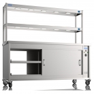 NordStar 1800mm Wide Pass Through Hot Cupboard With 2 Tier Heated Gantry
