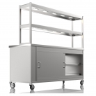 NordStar 1800mm Wide Pass Through Hot Cupboard With 2 Tier Heated Gantry