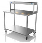 1200mm Wide Stainless Steel Table With 1 Tier Heated Gantry