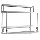 1800mm Wide Stainless Steel Table With 1 Tier Heated Gantry