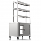 NordStar 1200mm Wide Pass Through Hot Cupboard With 3 Tier Heated Gantry