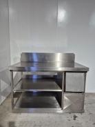 1335mm Wide Solid Welded Stainless Steel Table / Coffee Station Table