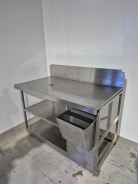 1335mm Wide Solid Welded Stainless Steel Table / Coffee Station Table