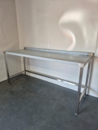 New Solid Welded 2100mm Stainless Steel Wall Table With Void Under